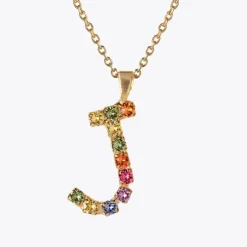 Caroline Svedbom Letter Necklace J/Rainbow Combo New