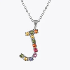 Caroline Svedbom Letter Necklace J/Rainbow Combo New