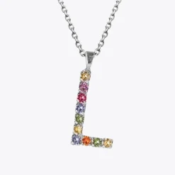 Caroline Svedbom Letter Necklace L/Rainbow Combo New