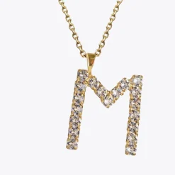 Caroline Svedbom Letter Necklace M/Crystal Outlet