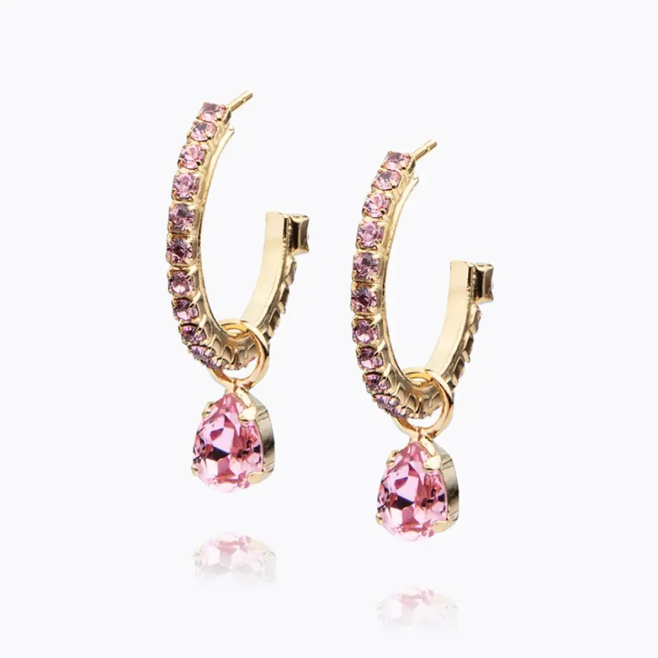 Caroline Svedbom Tracy Loop Earrings Light Rose Clearance