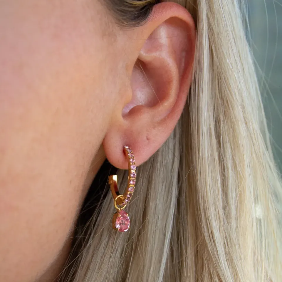 Caroline Svedbom Tracy Loop Earrings Light Rose Clearance