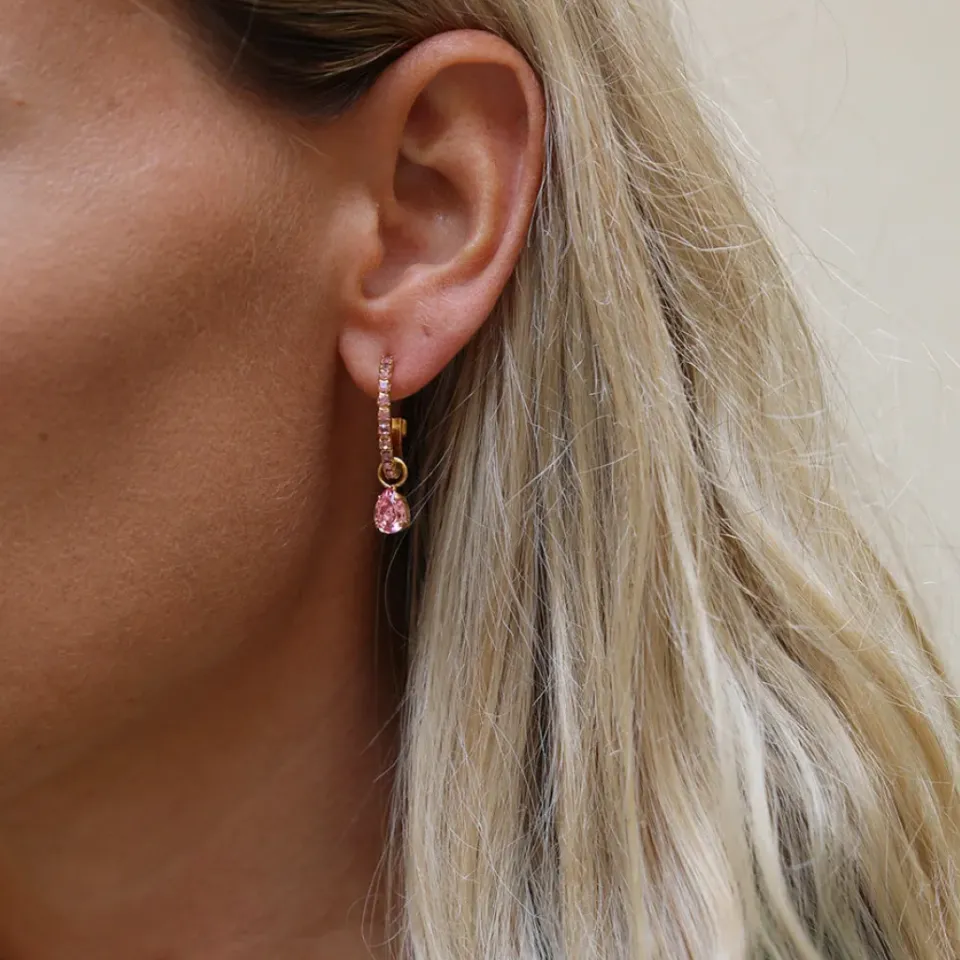 Caroline Svedbom Tracy Loop Earrings Light Rose Clearance