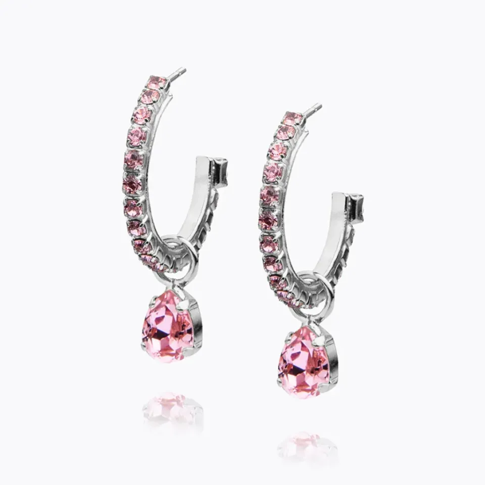 Caroline Svedbom Tracy Loop Earrings Light Rose Clearance